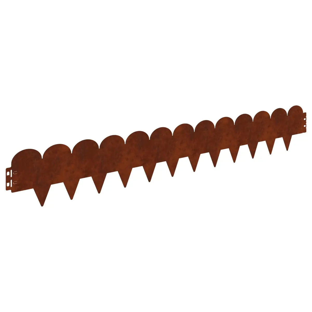 Garden Lawn Edging Brown 103x15cm Steel Border Edge Sharp and Round Top