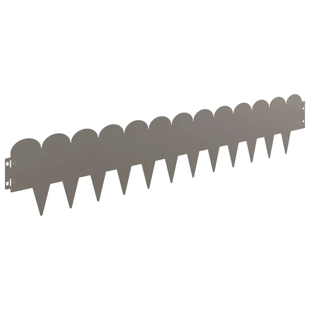 Garden Lawn Edging Brown 103x20cm Steel Border Edge Sharp and Round Top