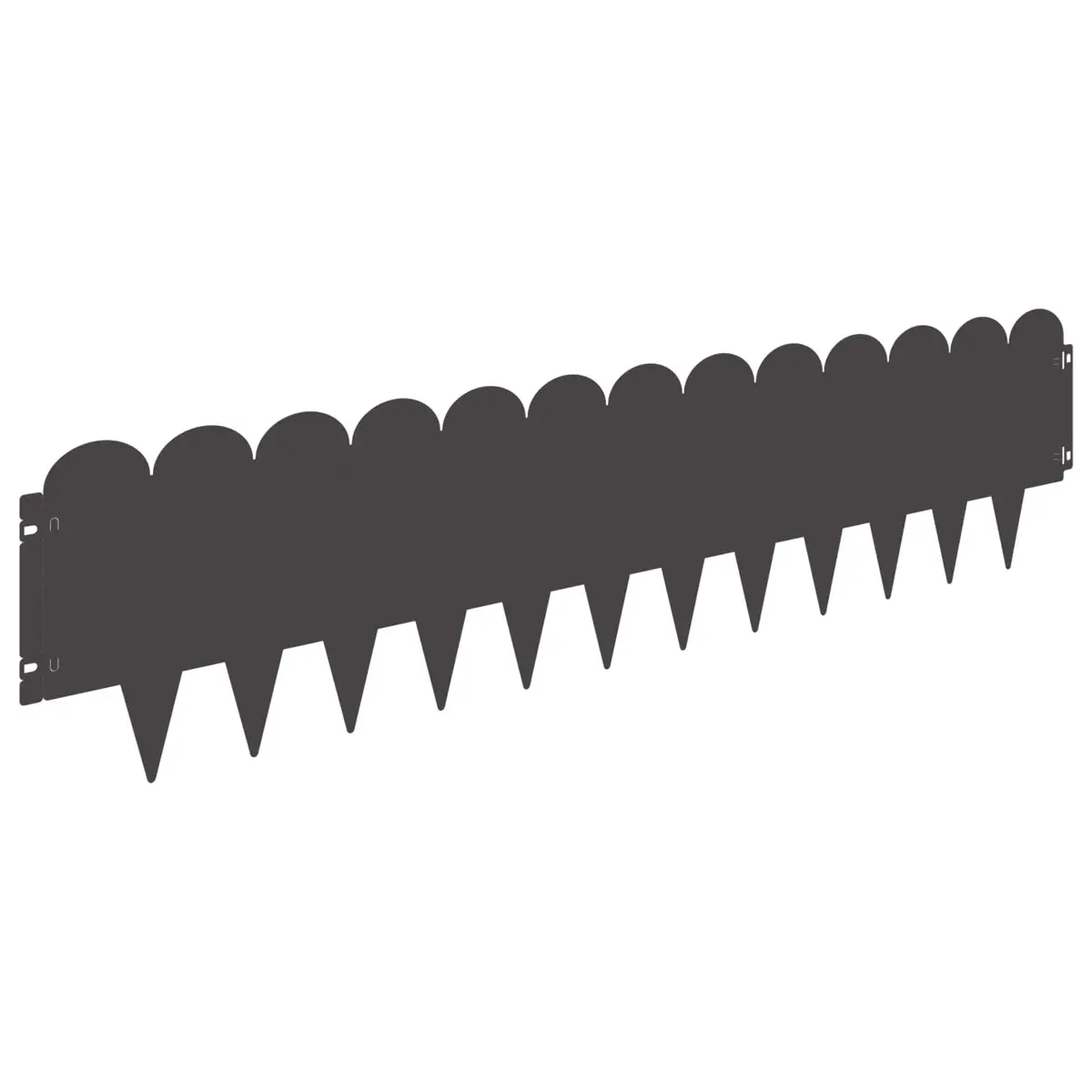 Garden Lawn Edging Black 103x25cm Steel Flexible Border