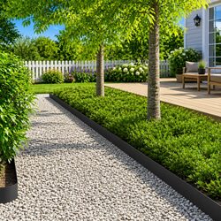 20 pcs Minimalist Black Lawn Edging for Modern Gardens
