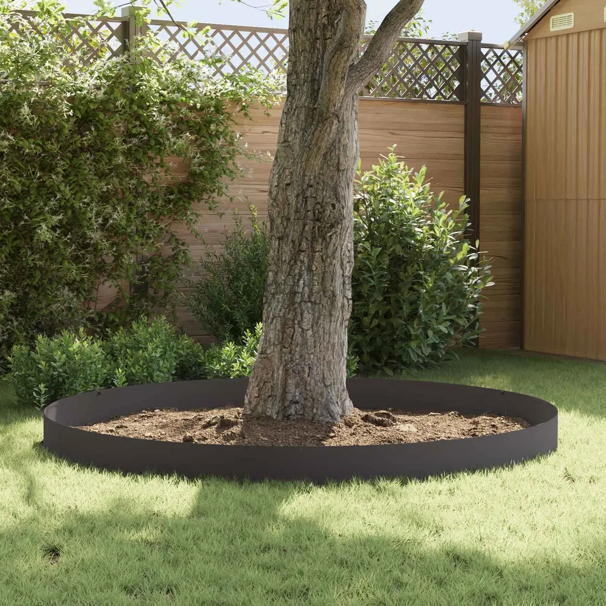 Garden Edging Border Black Steel Flexible Landscape Barrier 20 Piece