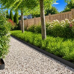 Garden Lawn Edging Set - 10 Durable Black Steel Pieces
