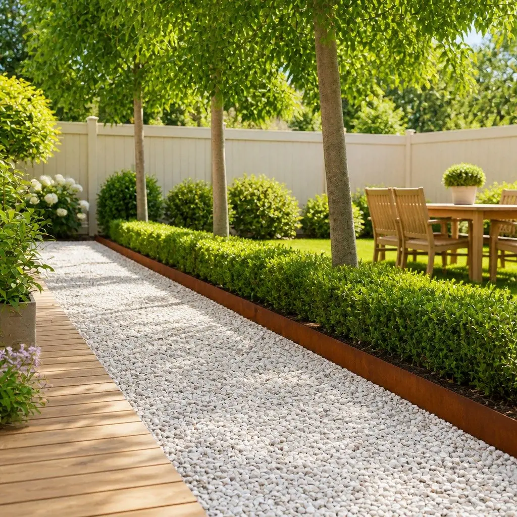 Garden Lawn Edging Brown 100x15cm Steel Border Edge with Top Fold