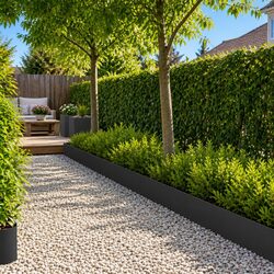 Compact Steel Lawn Edging - 20 Pieces, 100x18cm Each
