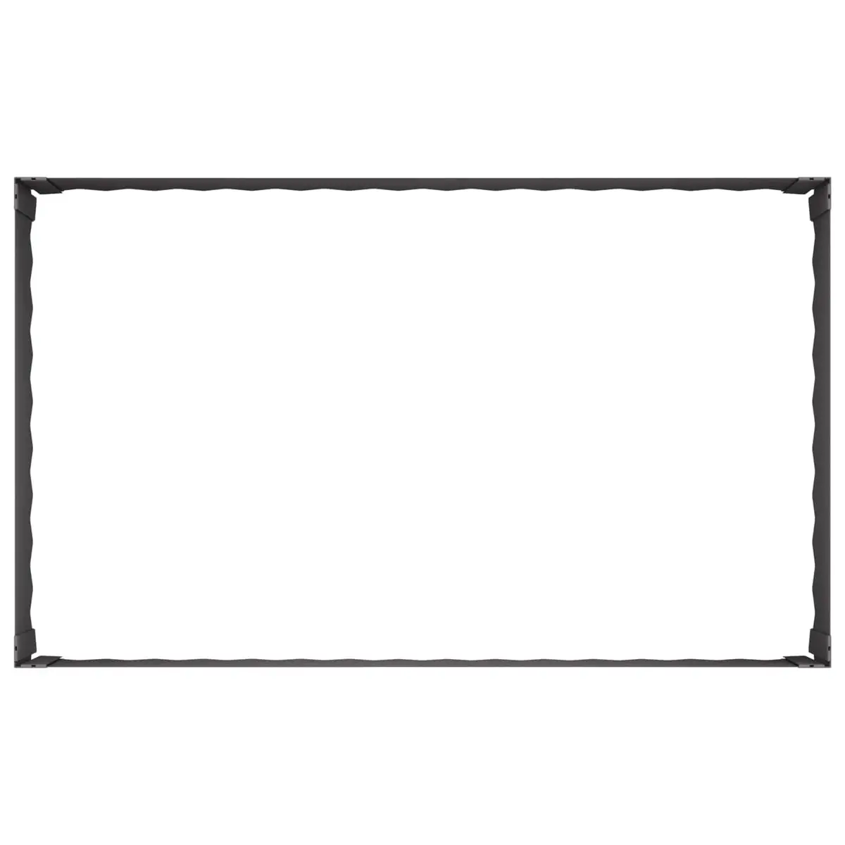 Garden Lawn Edging Border 100x60x35cm Steel Landscape Bed Pathway Divider Black