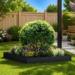 Concise Steel Garden Edging 100x100x20cm Black