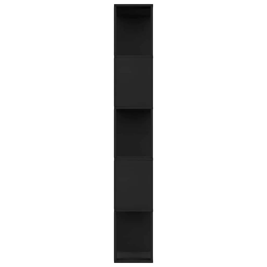 Book Cabinet Black 80x24x159cm Room Divider 5 Compartments