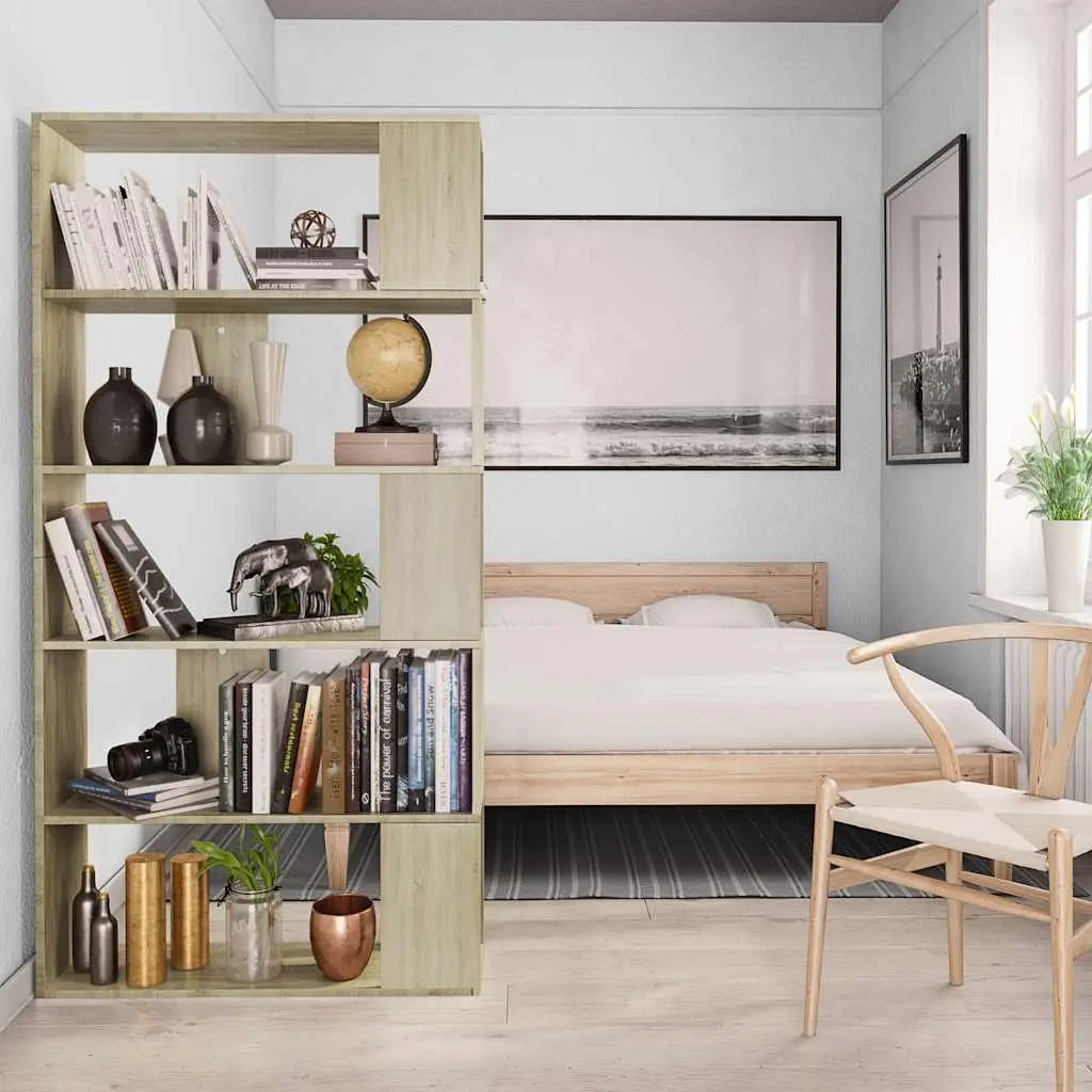 Book Cabinet Brown 80x24x159cm Engineered Wood Room Divider Shelving Storage