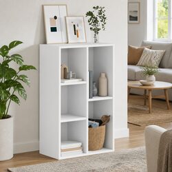 White Book Cabinet with Ample Storage