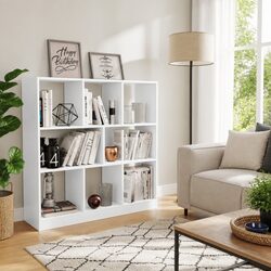 Compact and Efficient White Book Cabinet