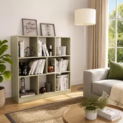 Sonoma Oak Book Cabinet - 8 Spacious Compartments Included