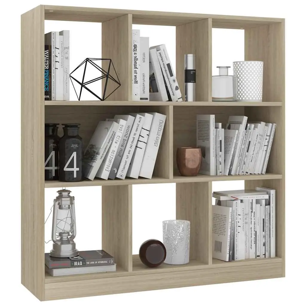 Book Cabinet Brown 8 Compartment Shelving Unit Storage Bookcase