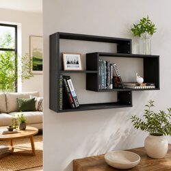 Grey Wall Shelves 104x20x58.5 cm Easy to Use