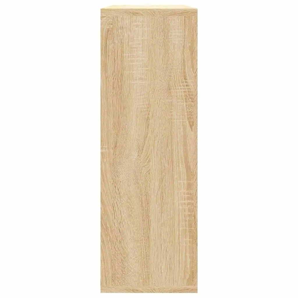 Brown Wall Shelves Engineered Wood Storage Display 3 Compartments Easy to Clean Home Organiser
