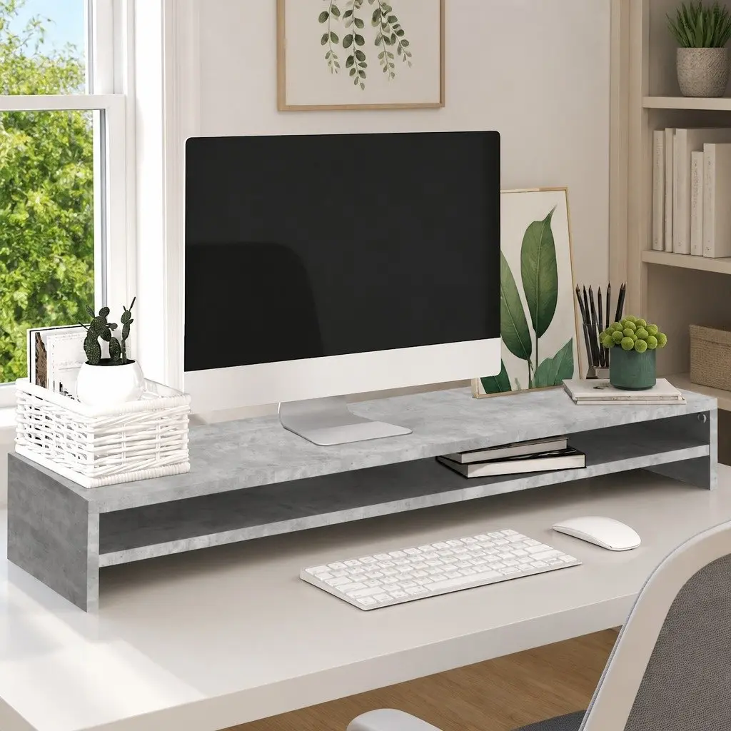 Grey Monitor Stand Riser