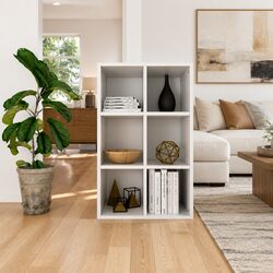 Compact and Functional White Book Cabinet