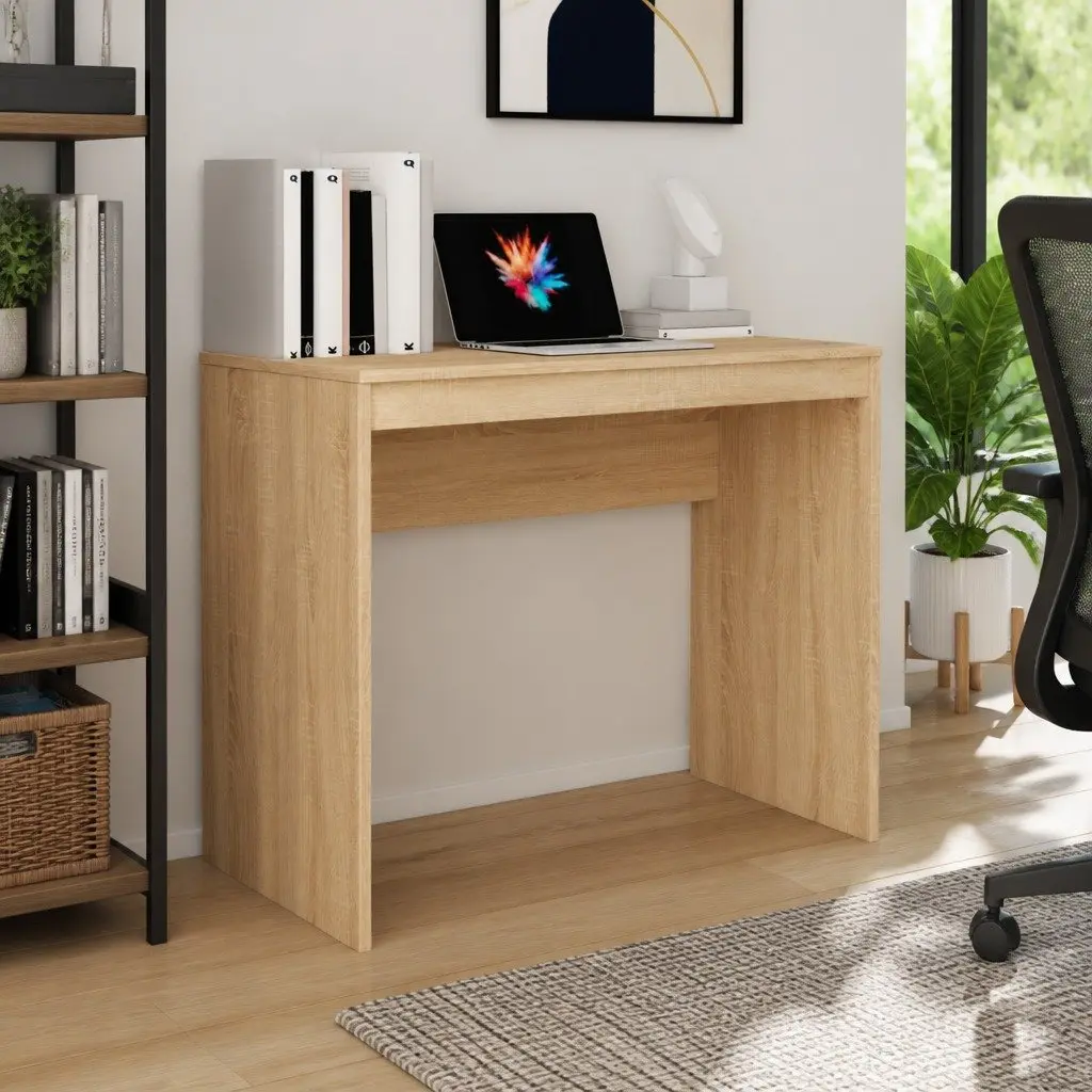 Desk Brown 90x40x72 cm Engineered Wood Office Study Workstation Console Table