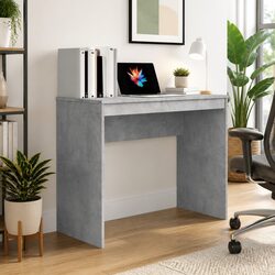 Grey Office Desk Made of Engineered Wood 90x40x72 cm