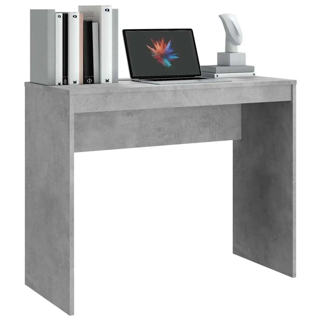 Desk Grey Engineered Wood 90x40x72 cm Modern Study Work Table