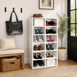Compact White Shoe Rack for Organized Spaces