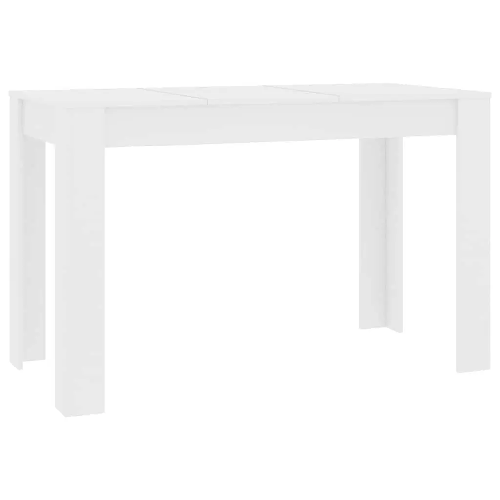 Dining Table White Kitchen Room Furniture Engineered Wood 120x60x76 cm
