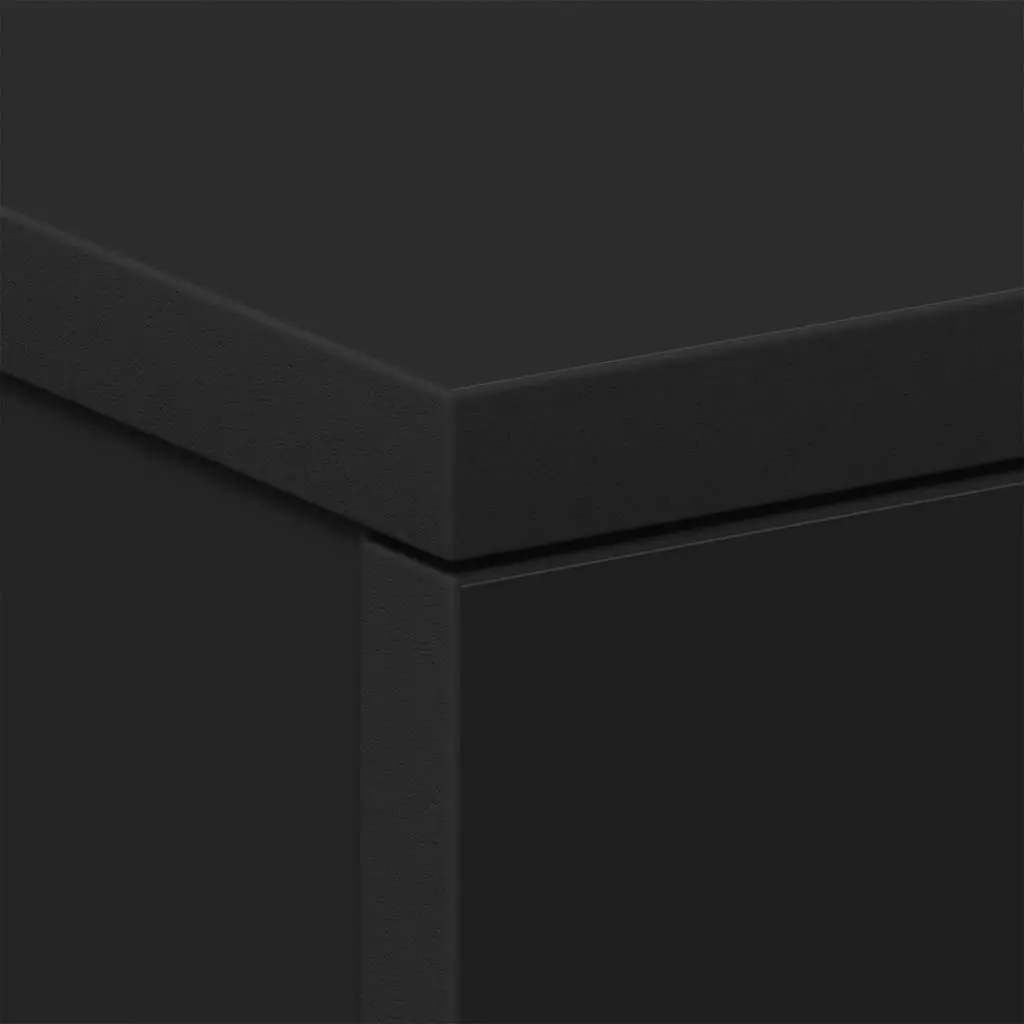 Bedside Cabinets Black 2 Piece Nightstand with Three Drawers for Storage and Organisation
