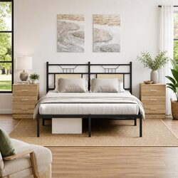 Efficient Brown Engineered Wood Bedside Tables for You