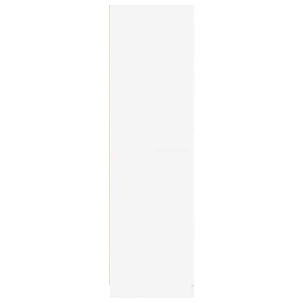 Wardrobe White 80x52x180 cm Storage Cabinet Cupboard Hanging Rod Compartment