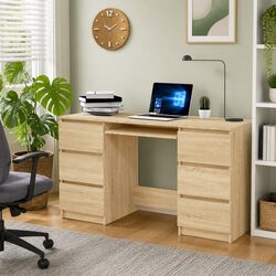 Writing Desk with 6 Drawers