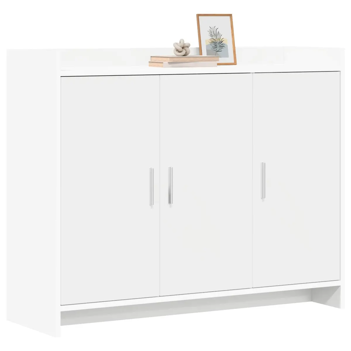 Sideboard White 98.5 x 33 x 80 cm Storage Cabinet Dining Room Hallway Furniture