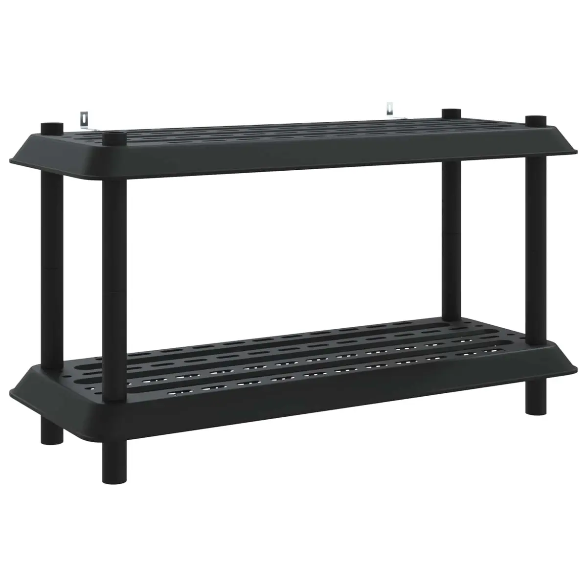 2-Tier Shelving Unit 100 x 40 x 55.5 cm Storage Organizer Anthracite