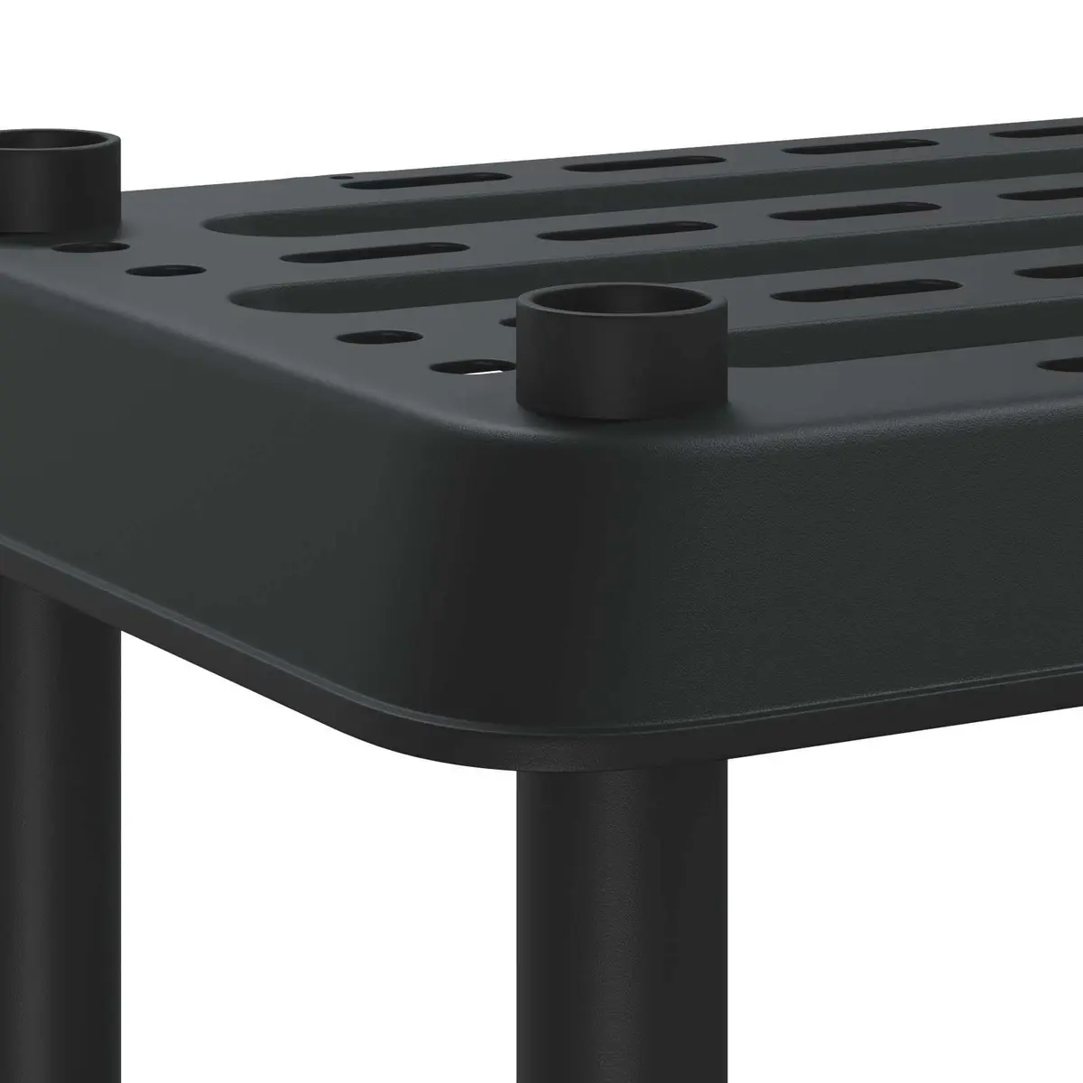 3-Tier Shelving Unit Anthracite 100x40x96cm UV-Resistant Weatherproof Storage Organiser