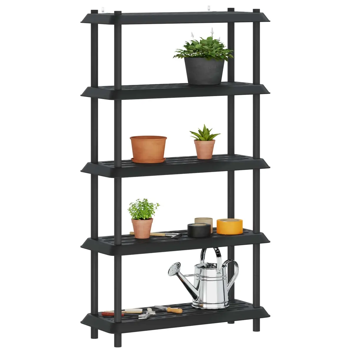 5-Tier Shelving Unit 100 x 40 x 177 cm Storage Rack Organizer Anthracite