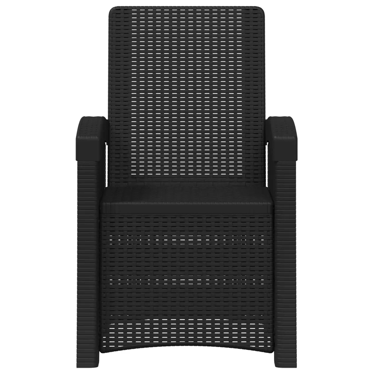 Reclining Outdoor Garden Chair Anthracite Adjustable Backrest Patio Seating