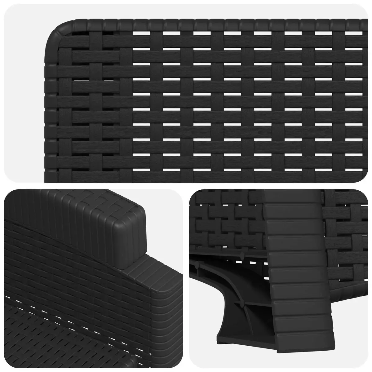 Reclining Outdoor Garden Chair Anthracite Adjustable Backrest Patio Seating