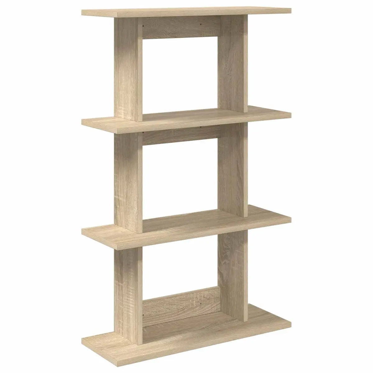 Wall Shelf Wall-Mounted Brown Sonoma Oak Storage Shelving Display Unit