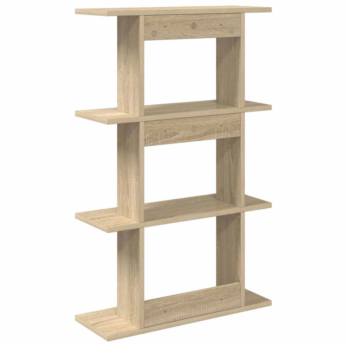 Wall Shelf Wall-Mounted Brown Sonoma Oak Storage Shelving Display Unit