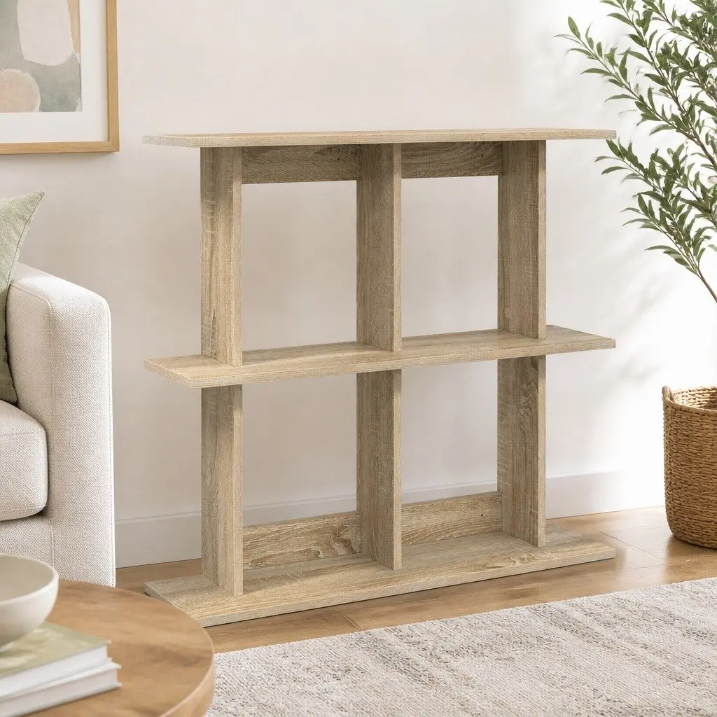 Wall Shelf Brown 100cm Wall-Mounted Modern Shelving Unit Storage Sonoma Oak