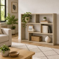 Wall Shelf Wall-Mounted Sonoma Oak Brown Modern Storage Floating Display Ledge