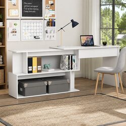 Compact Rotating Corner Desk for Every Space