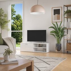 White High Gloss TV Cabinet with Ample Storage