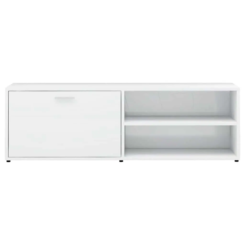 White High Gloss TV Cabinet with Ample Storage