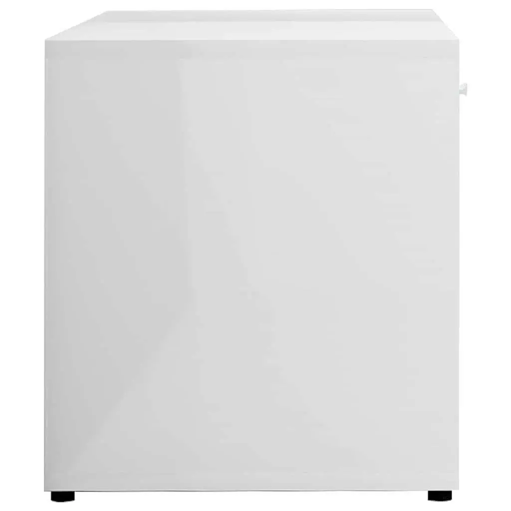 White High Gloss TV Cabinet with Ample Storage