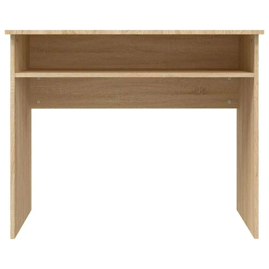 Desk Brown 90x50x74cm Engineered Wood Storage Shelf Easy to Clean