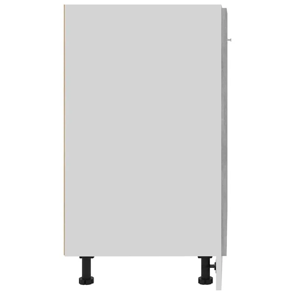 Bottom Kitchen Cabinet Grey Engineered Wood Two Doors Two Shelves