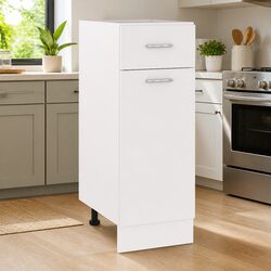 Sleek White Drawer Cabinet 30x46x81.5cm for Storage