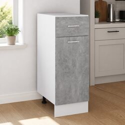 Compact Grey Storage Cabinet for Your Kitchen Needs