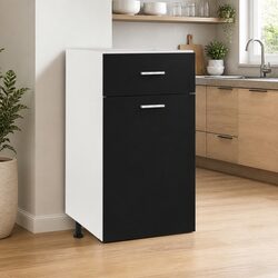 Black Kitchen Cabinet