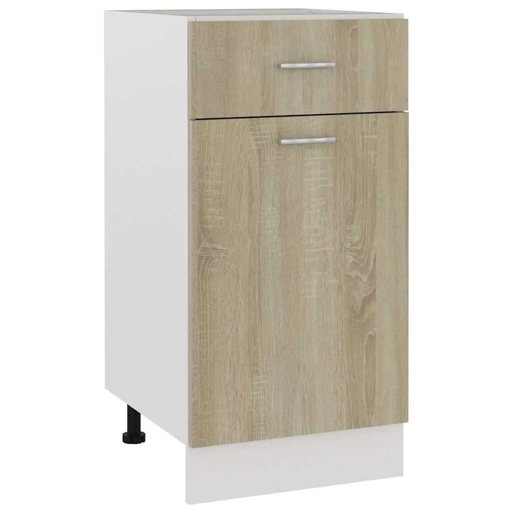 Kitchen Cabinet Brown Engineered Wood 40x46x81.5cm Drawer Bottom Storage Unit
