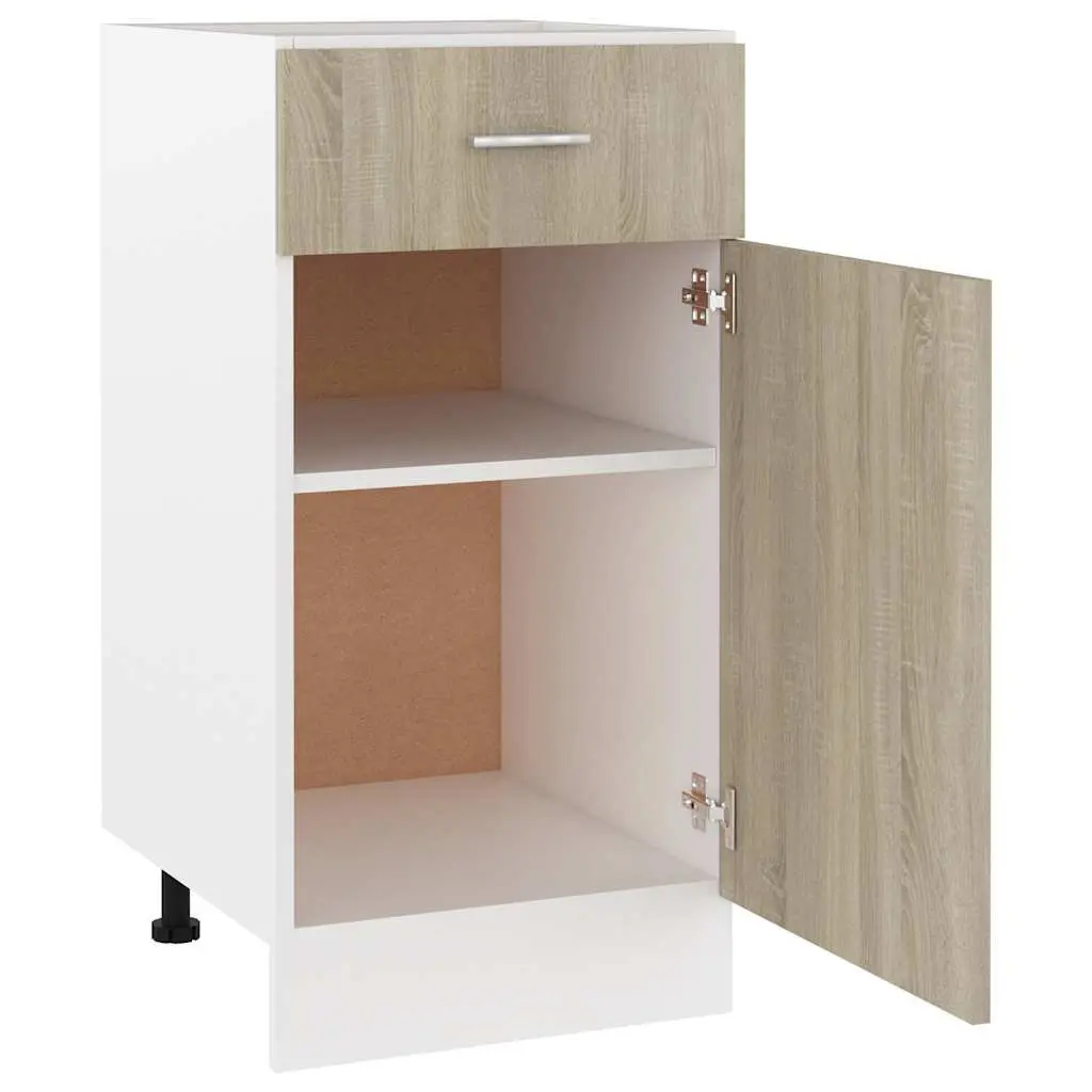 Kitchen Cabinet Brown Engineered Wood 40x46x81.5cm Drawer Bottom Storage Unit